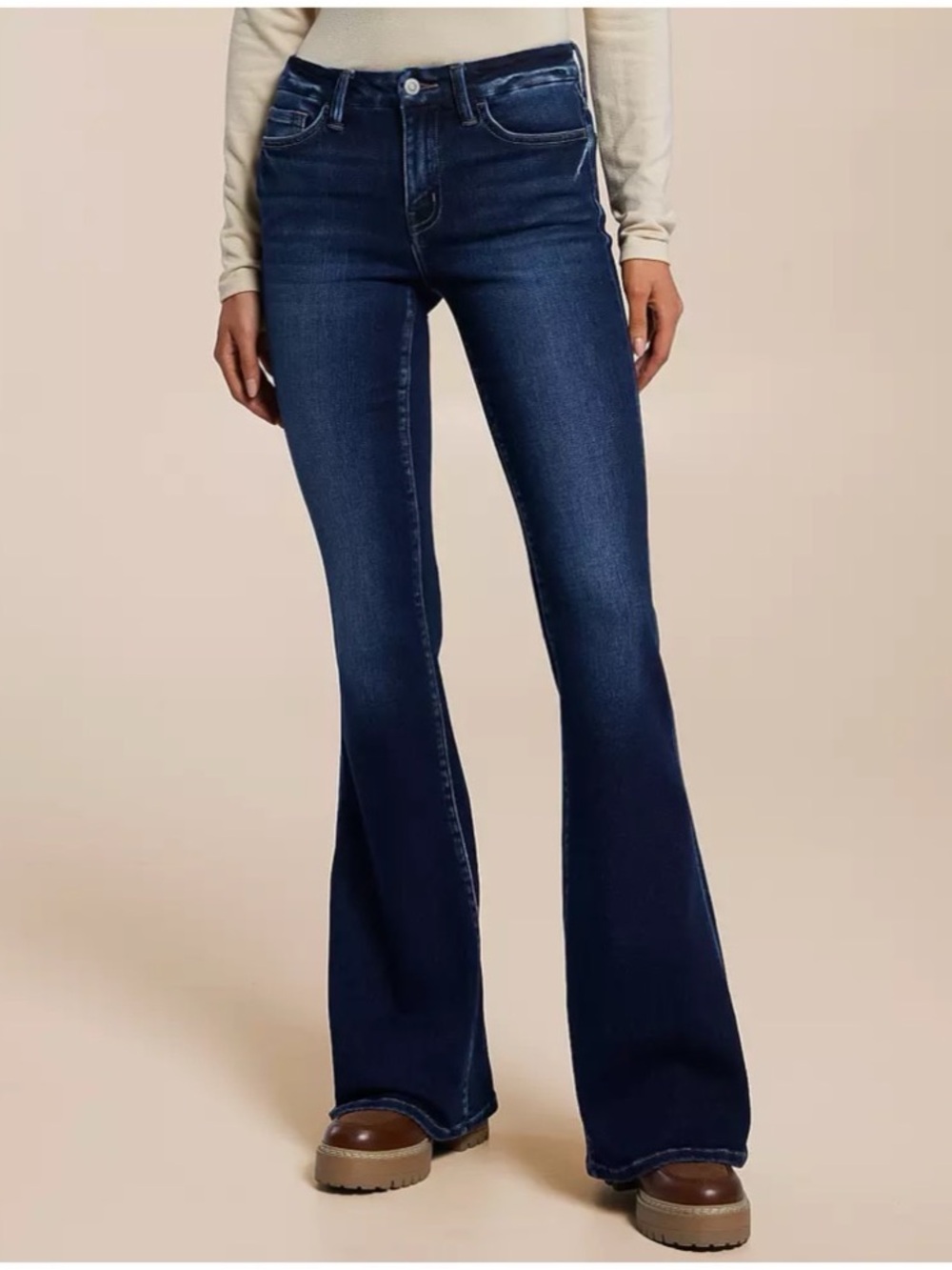 Vervet Flying Monkey Women’s Sz 25 Mid Rise Flare Jeans Stretch Denim